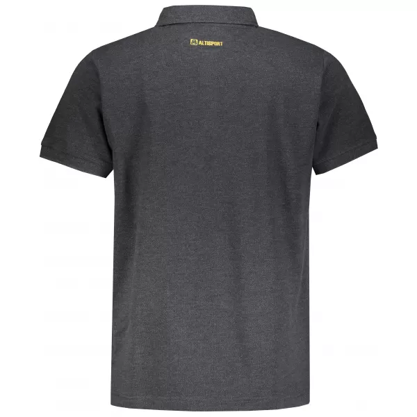  Tricou pentru bărbați cu guler ALTISPORT WELLYN MTST647 NEGRU 