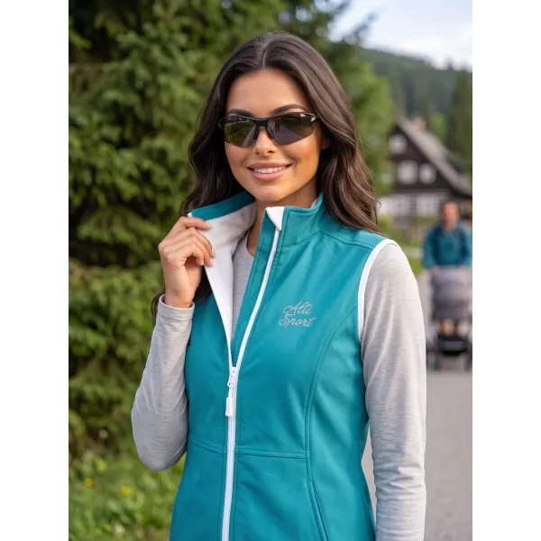  Vesta softshell dama ALTISPORT ALW056516 TURCOAZ ÎNCHIS 