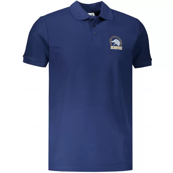  Tricou pentru bărbați cu guler ALTISPORT ALM071203 ALBASTRU MIEZUL NOPȚII 