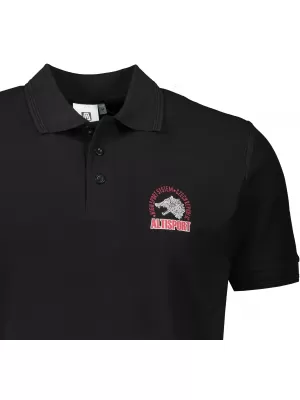 Tricou pentru bărbați cu guler ALTISPORT ALM071203 NEGRU ȘI ROȘU