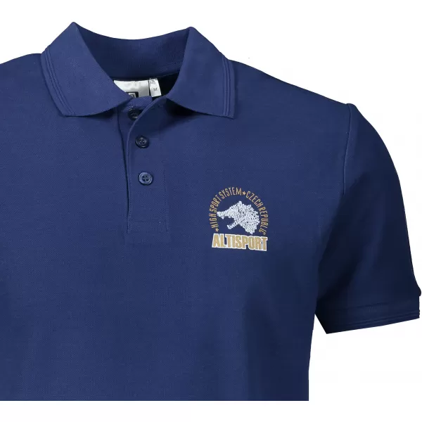  Tricou pentru bărbați cu guler ALTISPORT ALM071203 ALBASTRU MIEZUL NOPȚII 