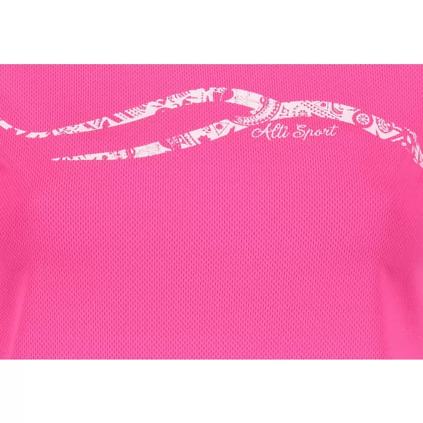  Dámské funkční triko ALTISPORT CARRYOVER ALW001140 NEON PINK 