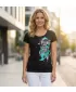 Tricou pentru femei ALTISPORT ALW084120 TURCOAZ NEGRU