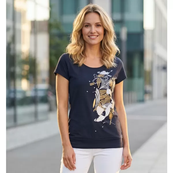  Tricou pentru femei ALTISPORT ALW084120 BLEUMARIN/AURIU 