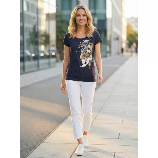  Tricou pentru femei ALTISPORT ALW084120 BLEUMARIN/AURIU 