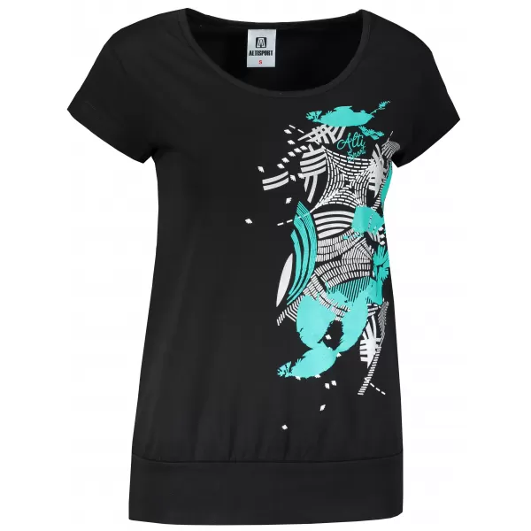  Tricou pentru femei ALTISPORT ALW084120 TURCOAZ NEGRU 