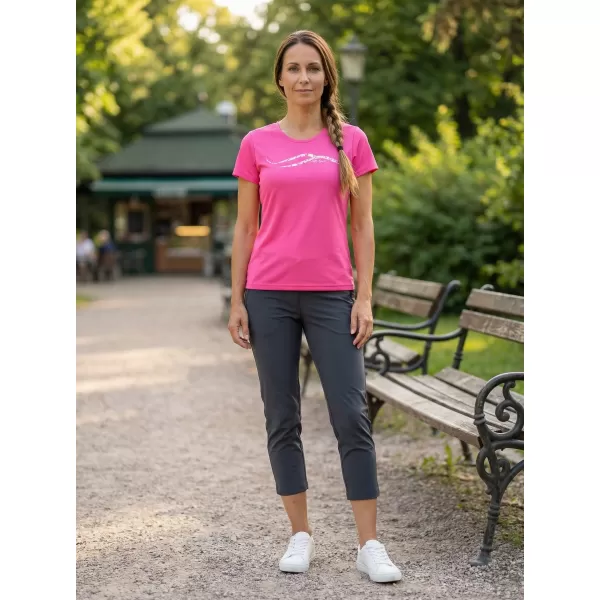  Dámské funkční triko ALTISPORT CARRYOVER ALW001140 NEON PINK 