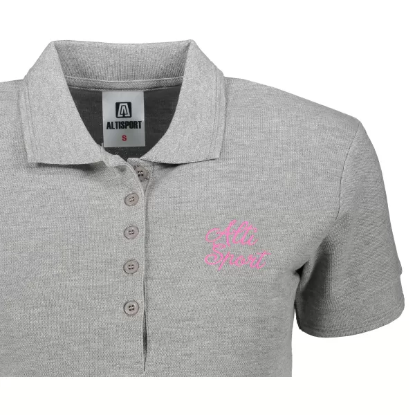  Tricou de damă cu guler ALTISPORT ALW056210 EVIDENȚIERI GRI ÎNCHIS 