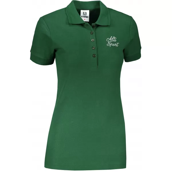  Tricou de damă cu guler ALTISPORT ALW056210 STICLA VERDE 