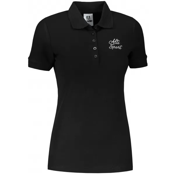  Tricou de damă cu guler ALTISPORT ALW056210 ALB-NEGRU 