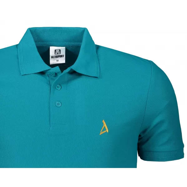  Tricou premium pentru bărbați cu guler ALTISPORT ALM002203 TURCOAZ ÎNCHIS 