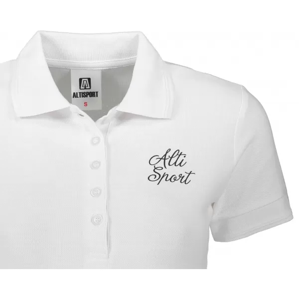  Tricou de damă cu guler ALTISPORT ALW056210 ALB-NEGRU 