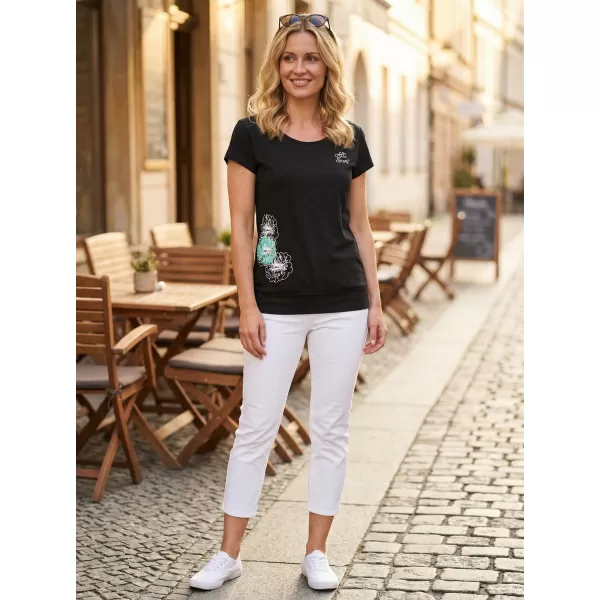 Tricou pentru femei ALTISPORT ALW106120 TURCOAZ NEGRU 