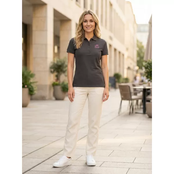  Tricou de damă cu guler ALTISPORT ALW056210 GRI ABANOS 