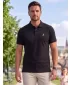 Tricou premium pentru bărbați cu guler ALTISPORT ALM002203 NEGRU ȘI VERDE