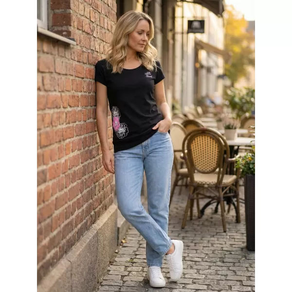  Tricou pentru femei ALTISPORT ALW106120 NEGRU ROZ 