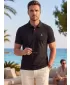Tricou premium pentru bărbați cu guler ALTISPORT ALM002203 NEGRU SI AURIU