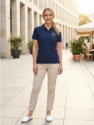 Tricou de damă cu guler ALTISPORT ALW056210 ALBASTRU MIEZUL NOPȚII