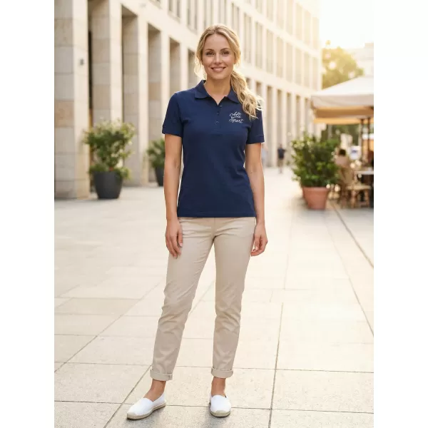 Tricou de damă cu guler ALTISPORT ALW056210 ALBASTRU MIEZUL NOPȚII 