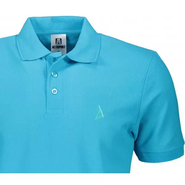  Tricou premium pentru bărbați cu guler ALTISPORT ALM002203 TURCOAZ 