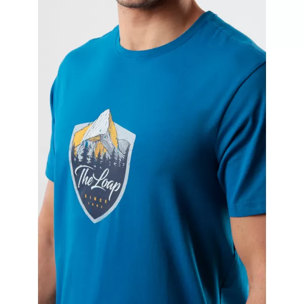  Tricou pentru bărbați LOAP ALESH IMPRIMEU ALBASTRU 