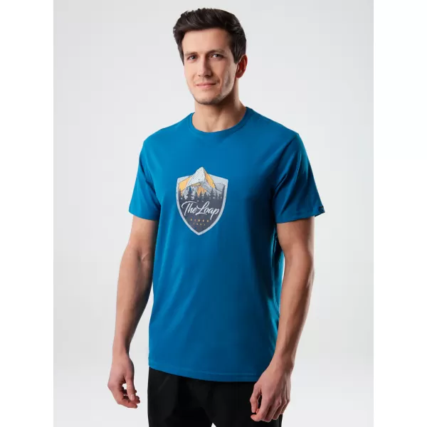  Tricou pentru bărbați LOAP ALESH IMPRIMEU ALBASTRU 