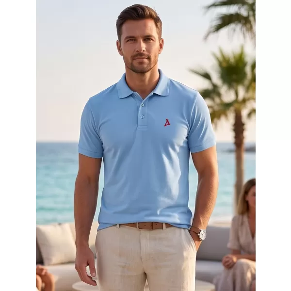  Tricou premium pentru bărbați cu guler ALTISPORT ALM002203 CER ALBASTRU 