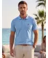 Tricou premium pentru bărbați cu guler ALTISPORT ALM002203 CER ALBASTRU