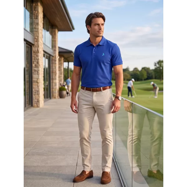  Tricou premium pentru bărbați cu guler ALTISPORT ALM002203 ALBASTRU REGAL 