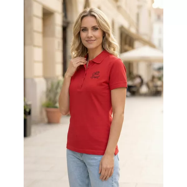  Tricou de damă cu guler ALTISPORT ALW056210 ROȘU 
