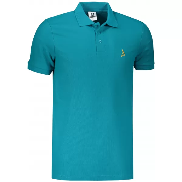  Tricou premium pentru bărbați cu guler ALTISPORT ALM002203 TURCOAZ ÎNCHIS 