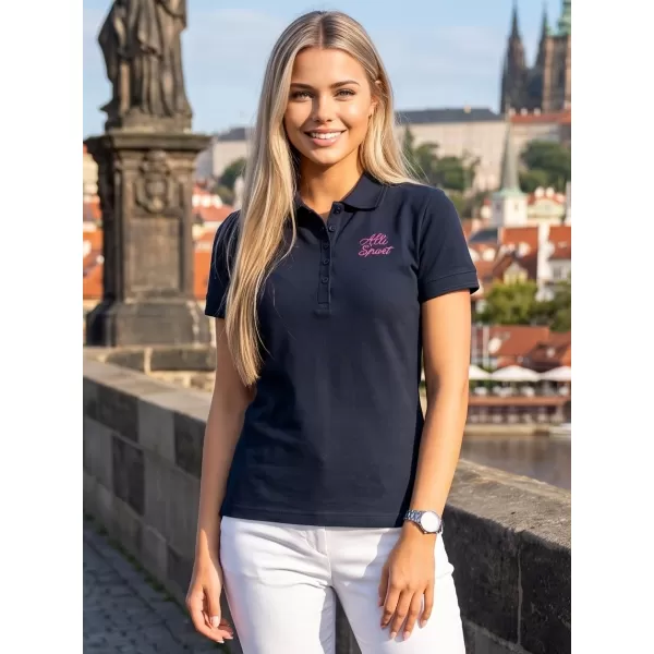  Tricou de damă cu guler ALTISPORT ALW056210 ALBASTRU MARIN 