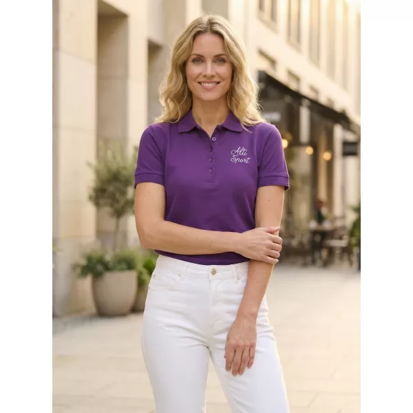  Tricou de damă cu guler ALTISPORT ALW056210 VIOLET 