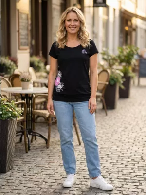 Tricou pentru femei ALTISPORT ALW106120 NEGRU ROZ