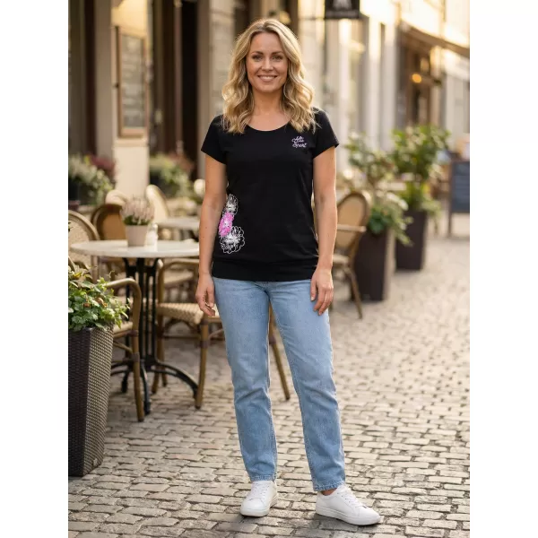  Tricou pentru femei ALTISPORT ALW106120 NEGRU ROZ 