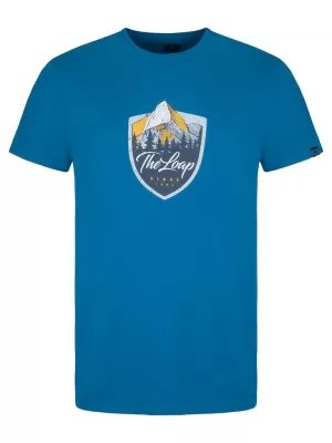 Tricou pentru bărbați LOAP ALESH IMPRIMEU ALBASTRU