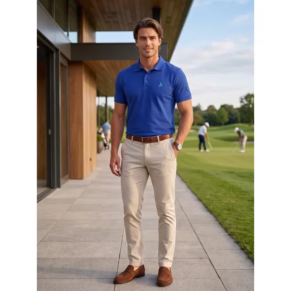  Tricou premium pentru bărbați cu guler ALTISPORT ALM002203 ALBASTRU REGAL 
