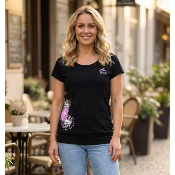  Tricou pentru femei ALTISPORT ALW106120 NEGRU ROZ 