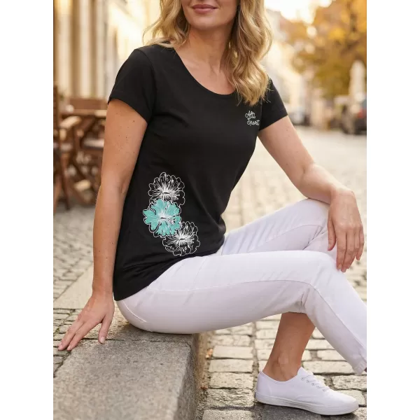  Tricou pentru femei ALTISPORT ALW106120 TURCOAZ NEGRU 