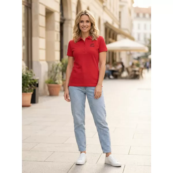  Tricou de damă cu guler ALTISPORT ALW056210 ROȘU 