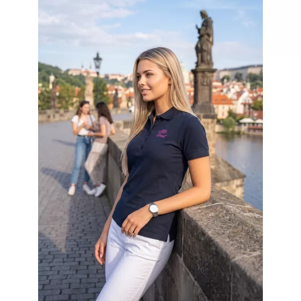  Tricou de damă cu guler ALTISPORT ALW056210 ALBASTRU MARIN 
