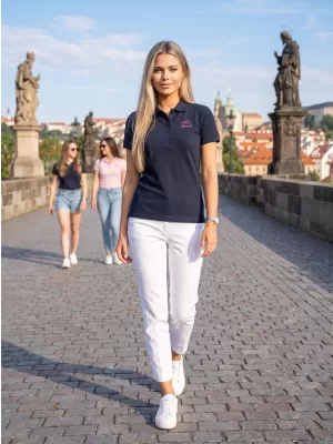 Tricou de damă cu guler ALTISPORT ALW056210 ALBASTRU MARIN