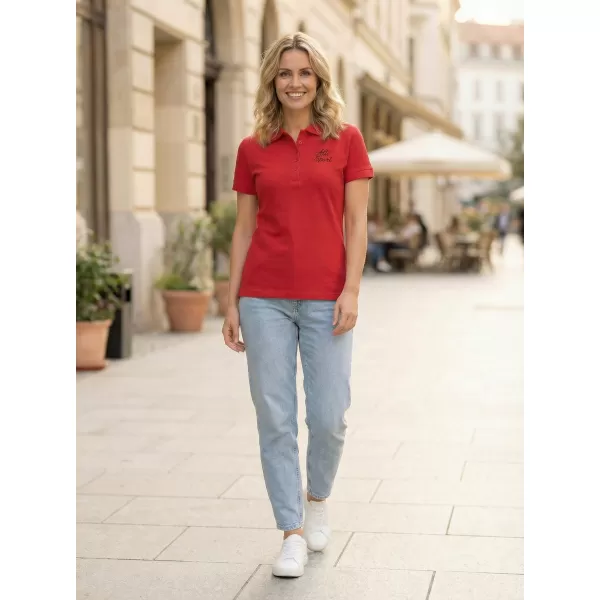  Tricou de damă cu guler ALTISPORT ALW056210 ROȘU 