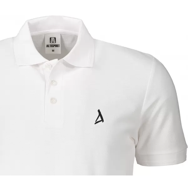  Tricou premium pentru bărbați cu guler ALTISPORT ALM002203 ALB 