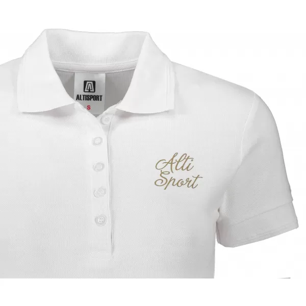  Tricou de damă cu guler ALTISPORT ALW056210 AUR ALB 