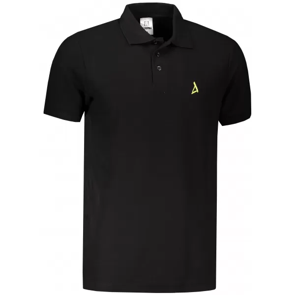  Tricou premium pentru bărbați cu guler ALTISPORT ALM002203 NEGRU ȘI VERDE 