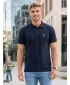 Tricou premium pentru bărbați cu guler ALTISPORT ALM002203 ALBASTRU MARIN