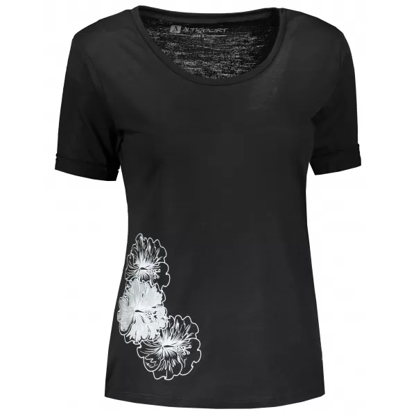  Tricou pentru femei ALTISPORT ALW106AL1 NEGRU SI ARGINTIU 