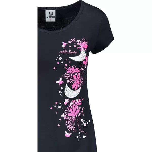  Tricou pentru femei ALTISPORT ALW096122 BLEUMARIN/ROZ 