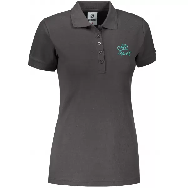  Tricou de damă cu guler ALTISPORT ALW056210 GRI ABANOS/ALBASTRU 